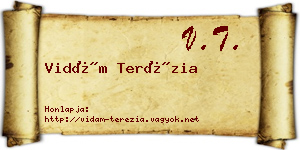 Vidám Terézia névjegykártya